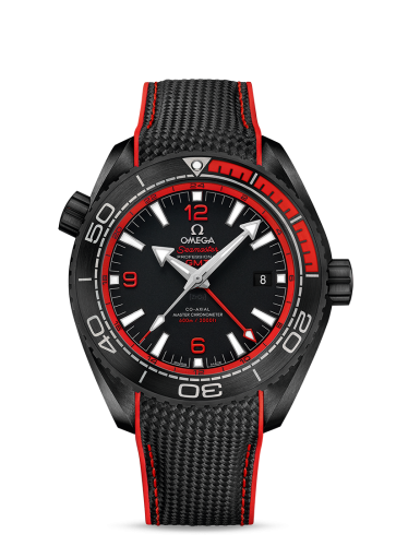 Omega Seamaster Planet Ocean 600M Co-Axial 45.5 Master Chronometer GMT Deep Black Red